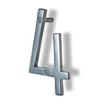 thumbnail image 2 of NACH Floating Mount Shadow House Address Number For Outside or Inside, Metal Modern House Numbers For Mailbox, Front Door, Maximum Rust Protection, Gray, 6 inch, #4, HH-SDW6-SLV-4, 2 of 5