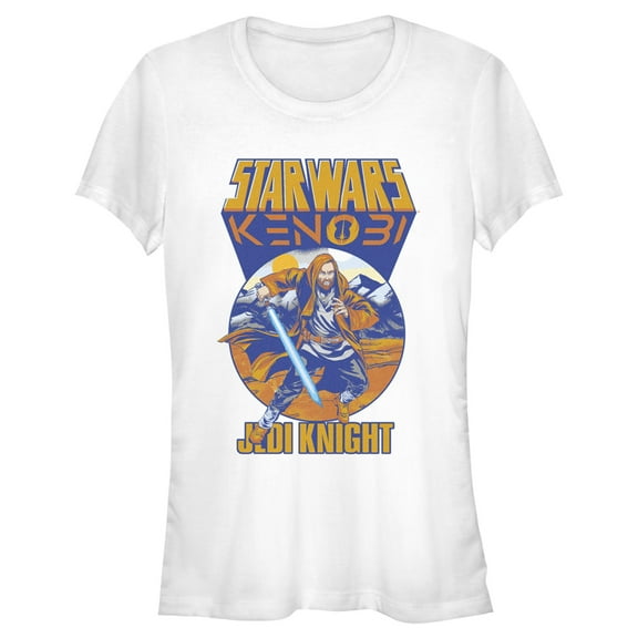 Junior's Star Wars: Obi-Wan Kenobi Retro Jedi Knight  Graphic Tee White Small