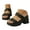 Black, variant on Platform Heels for Women Square Toe Dress Shoes Comfortable Casual Mules Slide Sandals