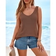 thumbnail image 3 of FreshPretty Sweater Vest Women Spring Summer Sleeveless V Neck Sparkle Knit Basic Loose Fit Tank Tops Vacation Outfits, 3 of 9