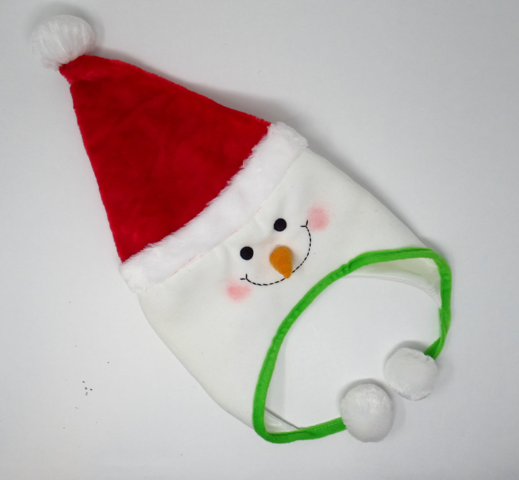 Merry Christmas Adult One Size Snowman In A Santa Hat Character Hat