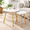White, variant on Green Monstera Leaf Nesting Coffee Table Set of 2, Modern Wooden Side Tables for Living Room Bedroom
