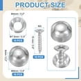 thumbnail image 2 of Uxcell Brass Decorative Screws with Caps - Self Tapping Decorative Cover for Furniture and Wall Hangings Silver 9mm, 2 of 7