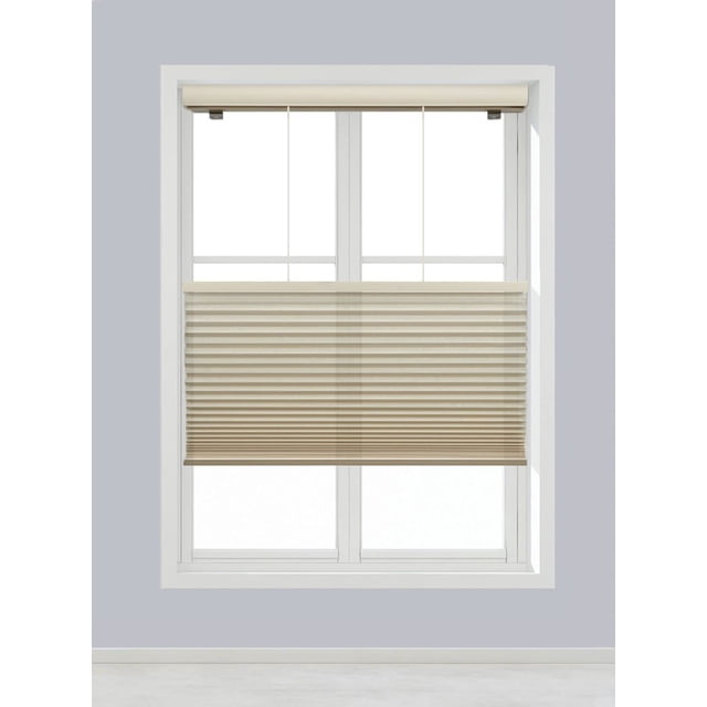 Linen AVENUE Cordless Top Down Bottom Up Light Filtering Cellular Shade 51 W x 48 H, Muslin