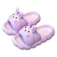 thumbnail image 3 of adviicd Slippers Girls Kids Cloud Slides Girls Boys Slip On Slide Sandals Comfort Non-Slip Thick Sole Slippers Summer Shower Shoes Pool Beach Water Shoes (Purple,13), 3 of 5