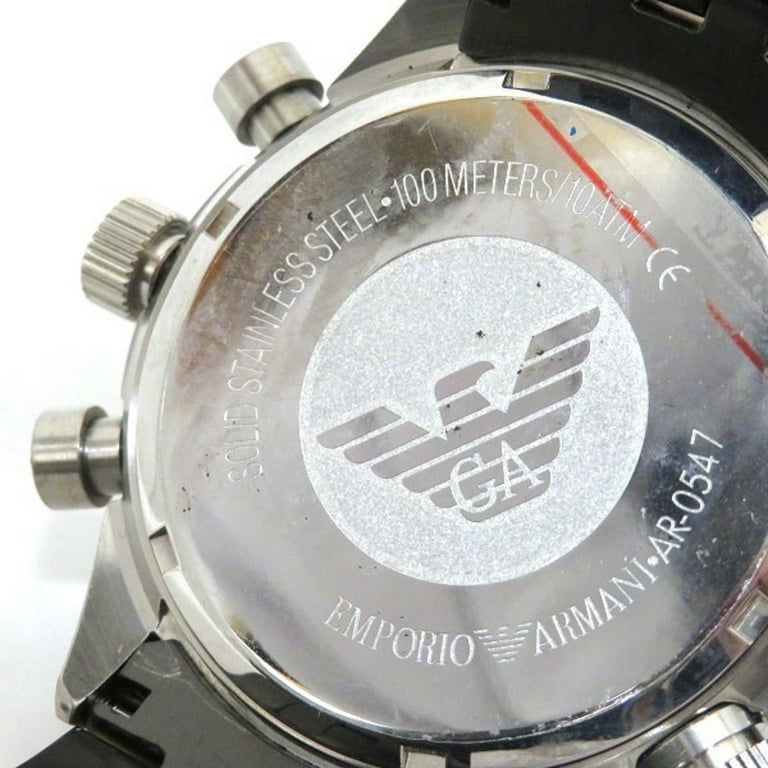 Pre Owned Emporio Armani AR0547 quartz metal band watch men Like New Walmart