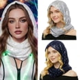 thumbnail image 2 of Osdhezcn Washable Sequins Neck Scarf for Women Polyester Fiber Headwrap Neckerchief, 2 of 17