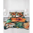 thumbnail image 3 of Burnt Orange Flower Twin XL Size Down Alternative Comforter, Lightweight Comforter Quilt Bedding Set with Pillow Shams Vintage Botanical Floral All Seasons Bed Comforter Duvet Insert 68"x98", 3 of 7
