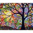 thumbnail image 1 of Kits de pintura de diamante 5D por números, imágenes de diamantes de imitación, manualidades, decoración de la pared del hogar, árbol colorido geométrico, 30x40cm, 1 of 5