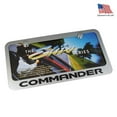 thumbnail image 1 of Jeep Commander License Plate Frame (Chrome), 1 of 3