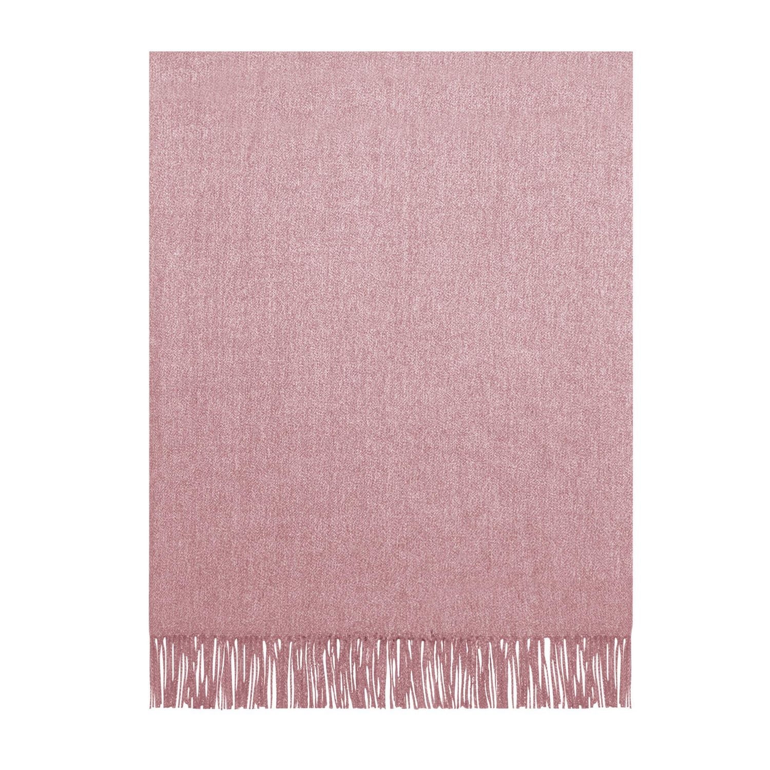 Faux Cashmere Throw Blush