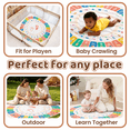 thumbnail image 4 of Beavtaens Baby Play Mat, 50"x50"x1", Thick Cushioning Foam, Non-Slip, Foldable and Machine Washable, Odor-Free, for Playpens and Baby Crawling, 4 of 10
