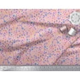thumbnail image 2 of Soimoi Pink Rayon Fabric Leaves,Insect & Floral Artistic Print Sewing Fabric BTY 42 Inch Wide, 2 of 3