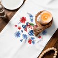 thumbnail image 3 of 4th of July Table Runner 70 Inches, Independence Day Floral Blue Red Vintage Bed Runner Dresser Scarves Tabletop for Indoor Outdoor Parties/Ceremony/Banquet, 13" x 70", 3 of 9