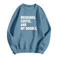 thumbnail image 2 of Yuhangmm Fashion Crewneck Casual Sweatshirt Long Sleeve Soft Comfortable Pullover Top for Everyday Wear and Outfits with Classic Style Blue XL, 2 of 2