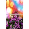 thumbnail image 2 of Purple Flowers on Colorful Background - Large Flower Canvas Wall Art, 2 of 3