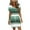 Green, variant on Stripe Midi Dresses for Women Short Sleeve Tie Front Bohemian Dress V-Neck Drop Waist Pinstripe Dresses with Pockets