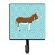 thumbnail image 1 of ""Caroline'S Treasures Gancho De Pared Con Diseño De Burro Mediterráneo En Miniatura A Cuadros Azules, Pequeño, Multicolor"", 1 of 1
