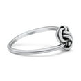thumbnail image 2 of Bold Open Knot Stackable Oxidized Band Solid 925 Sterling Silver Ring 8mm Size 10, 2 of 5