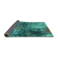 thumbnail image 2 of Ahgly Company Indoor Square Oriental Turquoise Blue Industrial Area Rugs, 8' Square, 2 of 4