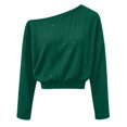thumbnail image 3 of Oversized Off Shoulder Sequin Knit Sweater for Women Loose Long Sleeve Ribbed Pullover, 3 of 3