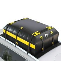 Rooftop Cargo Carrier Vehicle Soft-Shell Carriers, Heavy Duty Car Roof Bag Waterproof without Rack, Car Topper Luggage Carrier-with 6 Hooks&Mat(19.4 Cuft)
