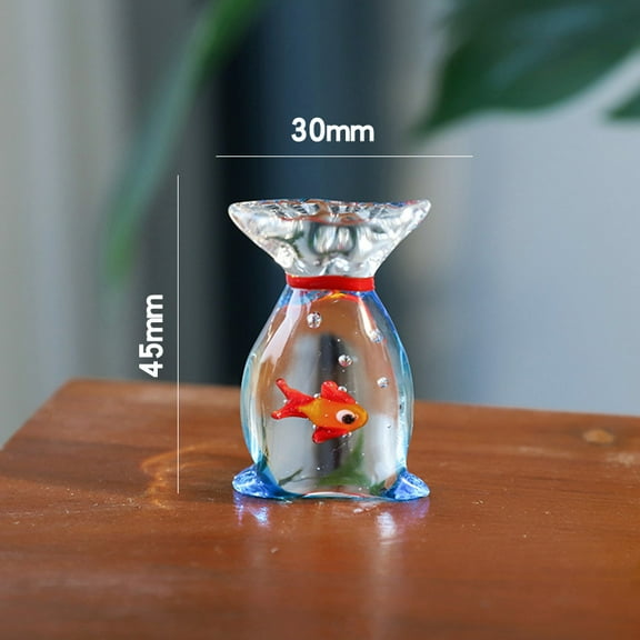 Handmade Glass Fish Sculpture Glass Hand Blown Sea Animal Figurine Home Tabletop Decoration Ornaments，Style 8