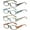 4 Pairs of Different Color, variant on 4 Pairs of Women Small Rectangular Anti-blue Light Reading Glasses 2.50 Printed Ultra-light Readers +2.50 Strength