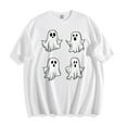 thumbnail image 2 of purcolt T-Shirts d'Halloween pour Femmes, T-Shirts Graphiques à Imprimé Drôle Hauts d'Été à Col Rond Manches Courtes T-Shirts Blouses de Fête Cadeau, 2 of 7