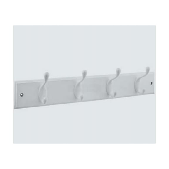 National Hardware S827-121 Hookrail, 4 White Hooks, 18 In. White Board - Quantity 4