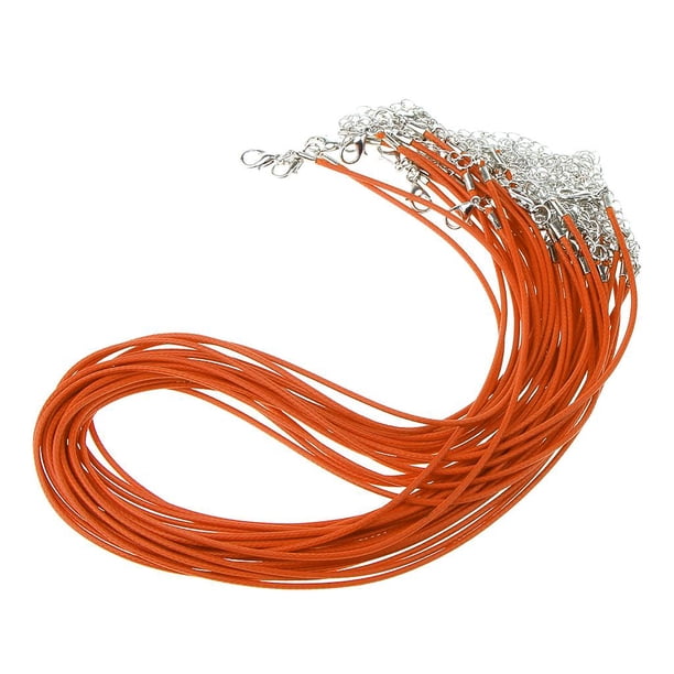 20 piezas de colgantes Hugo Collar de cuerda de cera naranja