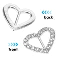 thumbnail image 4 of Shisuyan 20Pcs Chair Sash Buckles Heart Shaped Rhinestone Ribbon Buckle Versatile Scarf Buckle, 4 of 8