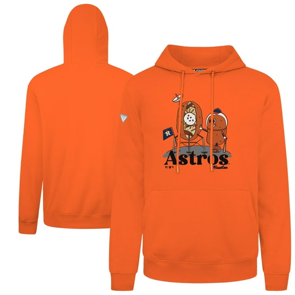 Men's-Levelwear  Orange Houston Astros Podium Ballpark Food Pullover Hoodie