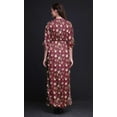 thumbnail image 2 of Bimba Robe Longue Imprimée en Rayonne à Fleurs de Roses, Taille Smockée, Fente Latérale, Robe pour Femme - Xxx-Grand, 2 of 6