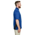 thumbnail image 3 of Harriton Polo Colorblock pour Hommes Protection contre les Accrocs Plus IL M386, 3 of 3