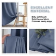 thumbnail image 5 of OVZME Denim Blackout Curtains for Bedroom 63 Inch Long 2 Panels, Solid Thermal Insulated Drapery with Rod Pocket for Energy Saving, Room Darkening Window Drapes, 40W x 63L Inch, Denim, 5 of 7