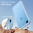 thumbnail image 4 of JETech Matte Case for iPhone XR 6.1-Inch, Shockproof Military Grade Drop Protection, Frosted Translucent Back Phone Cover, Anti-Fingerprint (Sky Blue), 4 of 6