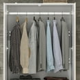 thumbnail image 3 of KULAGAGA Wardrobe Armoire with Mirror Door and Clothing Rod for Bedroom White, 3 of 7