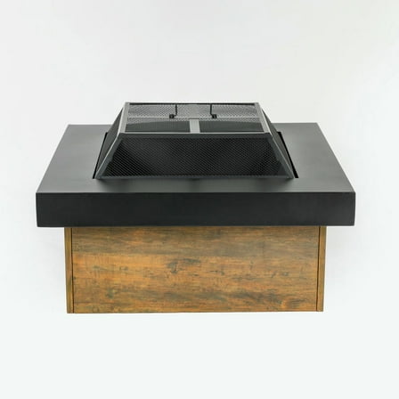 GVN Garden Fire Pit Table, Outdoor Fire Pit Table,36-Inch Iron Fire Pit Table Wood-Burning Stove