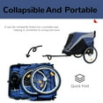 thumbnail image 5 of imerelez 2-in-1 Bike Trailer & Push Cart for Pets - Detachable Bike Hitch & Push Handle Included - Quick Release Wheel, Internal Leash, Storage Bag, Holds Pets Up to 100 lbs, 5 of 9