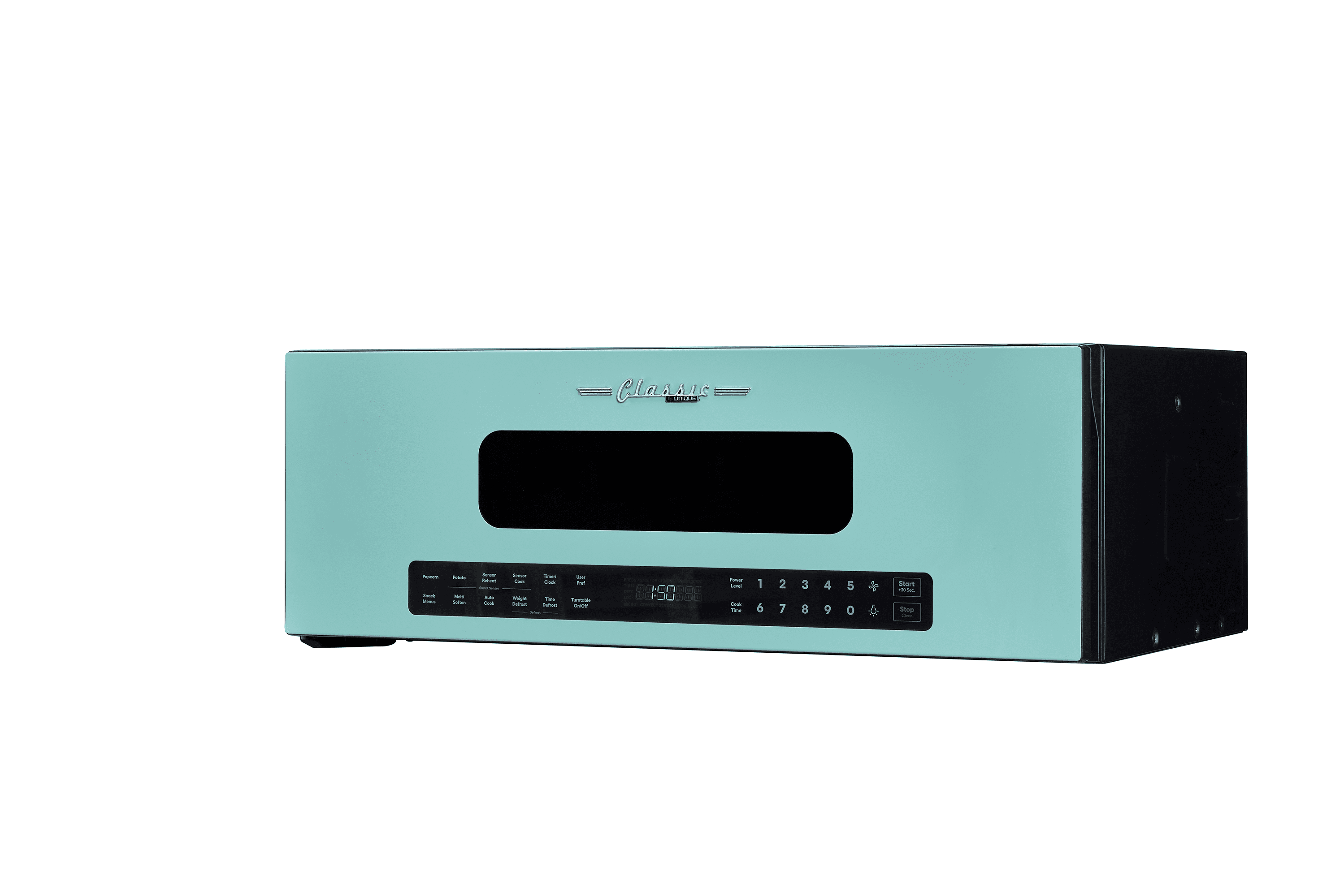 Unique Appliances 30' Classic Retro Over-The-Range Microwave, Ocean Mist Turquoise