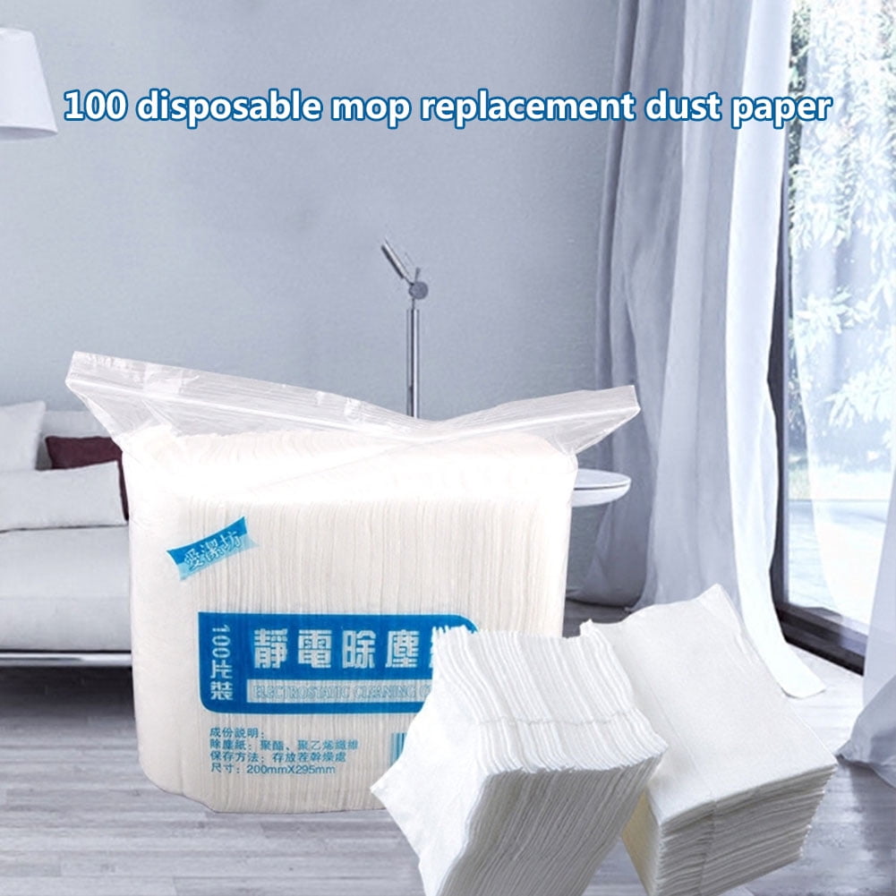 100Pcs/Set Cloth Towel Electrostatic Dusting For Mop Replacement Disposable QL 
