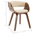 thumbnail image 2 of vidaXL 1 Piece Bent Wood & Faux Leather Dining Chair with Armrests for Kitchen, 2 of 74