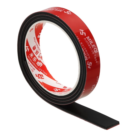 Neoprene Rubber Strips 1" x 1/8" x 3.3FT Adhesive Solid Rubber Sheet