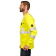 thumbnail image 3 of Bass Creek Outfitters Men's Flame Resistant Hi-Vis Safety Long Sleeve Knit Top, Sizes M-2XL, 3 of 11