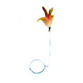 thumbnail image 1 of Cat Teasing Wand Silicone Collar Hands Free Toy with Bell and Feathers (Blue), 1 of 3