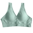 thumbnail image 3 of Hessimy Bra for Women, Front Closure Daisy Bra Front Buckle Corset Without Underwire Poking More Comfortable(Green,L), 3 of 5