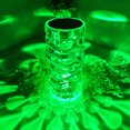 thumbnail image 3 of Lámpara de mesa de cristal con forma de gota de agua LED toque rosa JAMW, 3 of 5