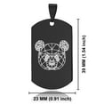 thumbnail image 2 of Stainless Steel Geometric Polygon Panda Animal Dog Tag Keychain Circle Ring, 2 of 2