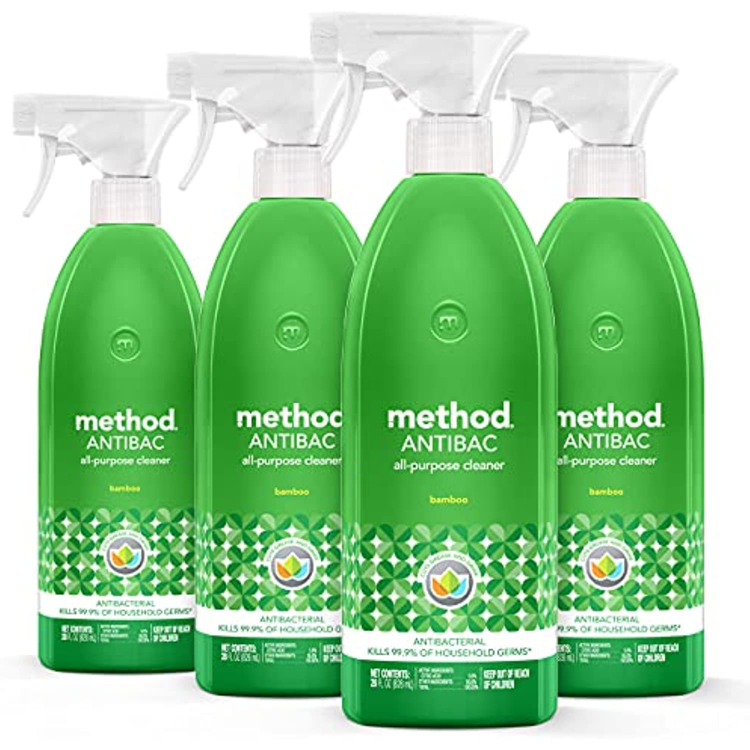 Method Antibacterial AllPurpose Cleaner, Bamboo, 28 Ounce, 4 Pack